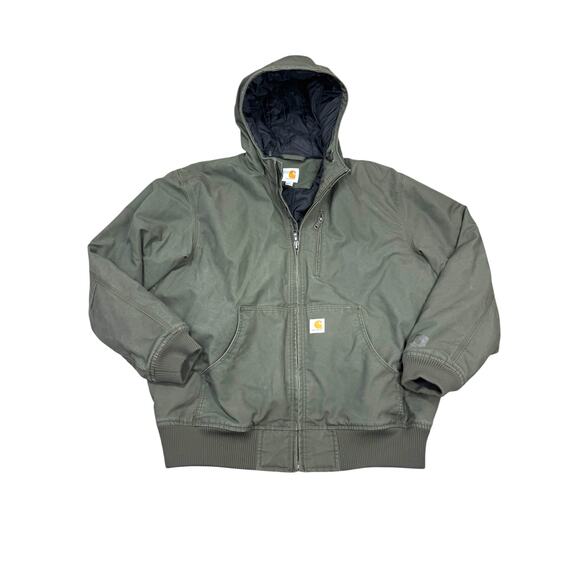 Carhartt Quick Duck Jefferson Active Jacket Mens XL Green Thinsulate Rugged